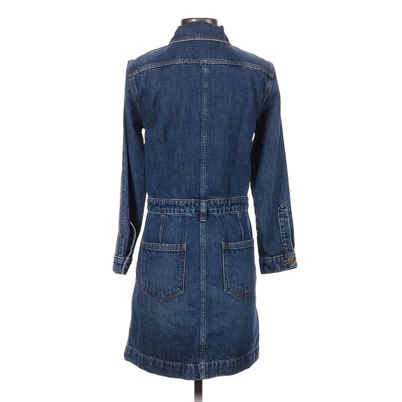 FRAME DENIM Trucker Style Denim Shirt Dress, Sz S - Picture 3 of 12